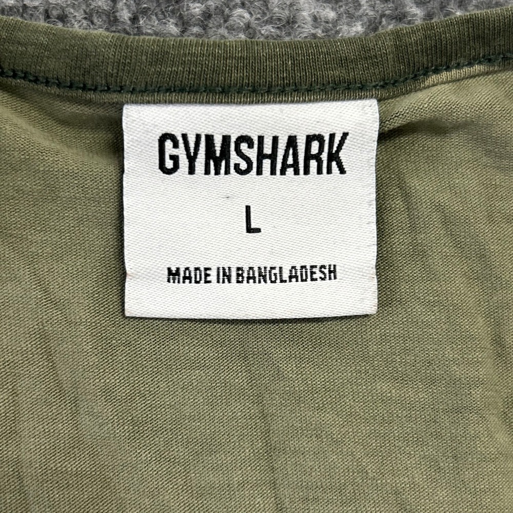 Gymshark Tank Top Mens Size L Green Camo Racerback Athletic Gym Training Logo - Picture 2 of 7